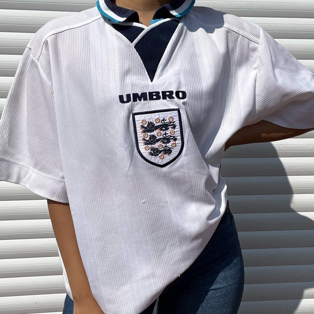 Vintage Umbro England 1995 - 1997 Home Football Shirt